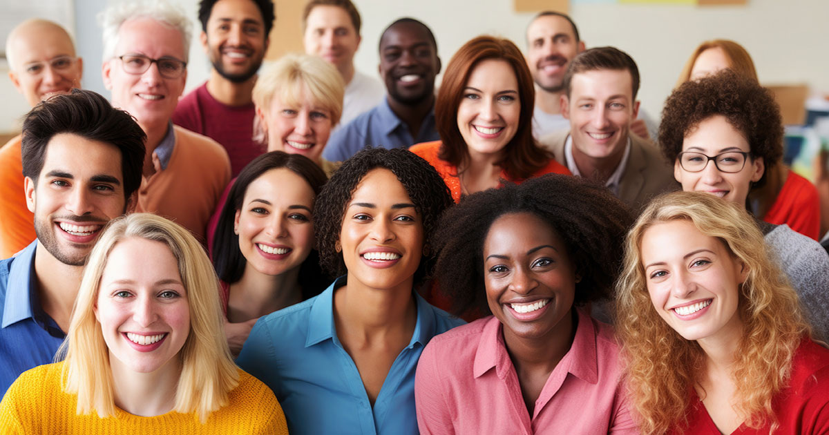 Group of people smiling for a picture